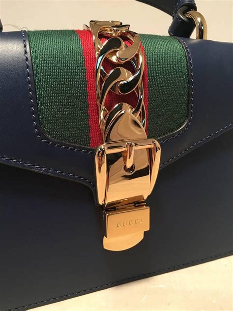 gucci sylvie mini blue